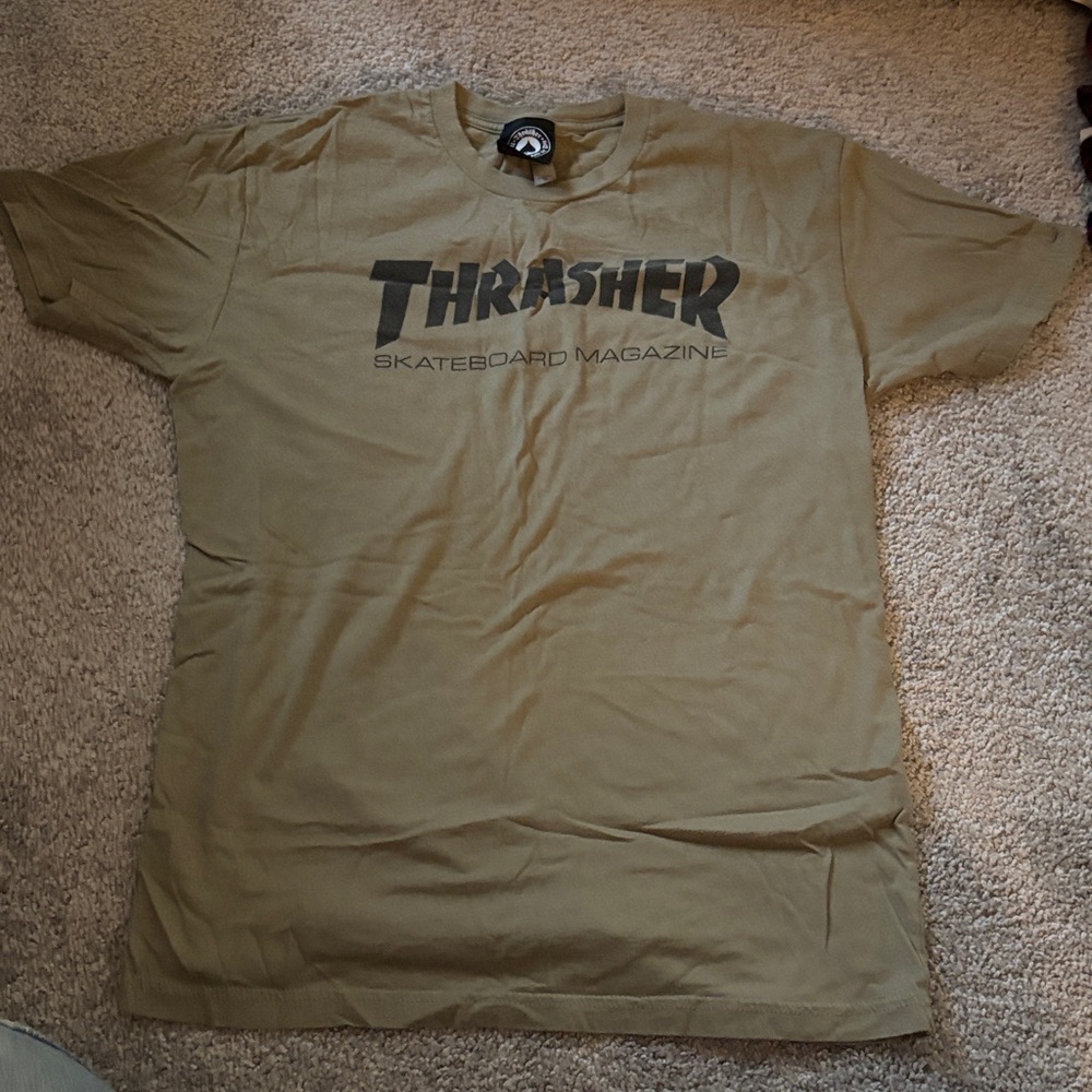 Thrasher Olive Green Logo Tee